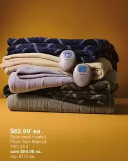 JC Penney Beautyrest Heated Plush Twin Blanket offer