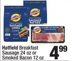 Super King Markets Hatfield Breakfast Sausage 24 oz or Smoked Bacon 12 oz offer