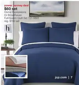 JC Penney Home Expressions Or Broadhaven Full/Queen Quilt Set offer