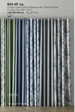 JC Penney Linden Street Sullivan Blackout 84 Grommet-Top Curtain offer