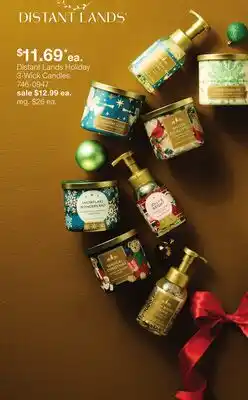 JC Penney Distant Lands Holiday 3-Wick Candles offer