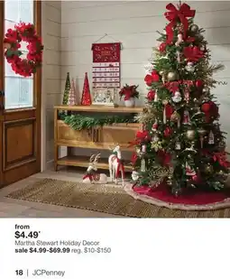 JC Penney Martha Stewart Holiday Decor offer