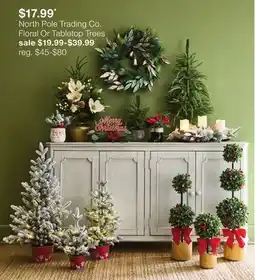 JC Penney North Pole Trading Co. Floral Or Tabletop Trees offer