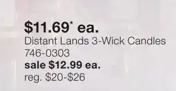 JC Penney Distant Lands 3-Wick Candles offer