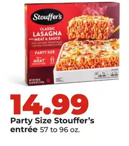 Hy-Vee Party Size Stouffer's entrée offer