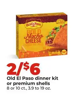 Hy-Vee Old El Paso dinner kit or premium shells offer