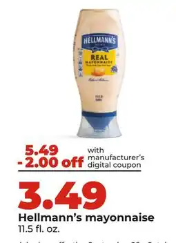 Hy-Vee Hellmann's mayonnaise offer