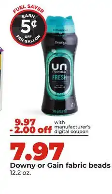 Hy-Vee Downy or Gain fabric beads offer