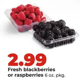 Hy-Vee Fresh blackberries or raspberries offer
