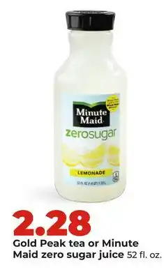 Hy-Vee Gold Peak tea or Minute Maid zero sugar juice offer