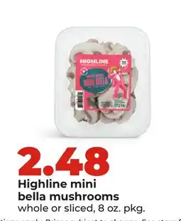 Hy-Vee Highline mini bella mushrooms offer