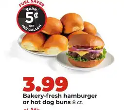 Hy-Vee Bakery-fresh hamburger or hot dog buns offer