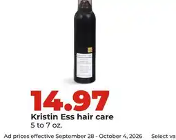 Hy-Vee Kristin Ess hair care offer