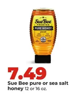 Hy-Vee Sue Bee pure or sea salt honey offer