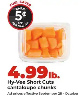 Hy-Vee Hy-Vee Short Cuts cantaloupe chunks offer