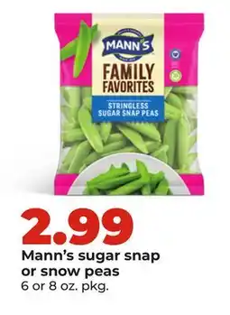 Hy-Vee Mann's sugar snap or snow peas offer
