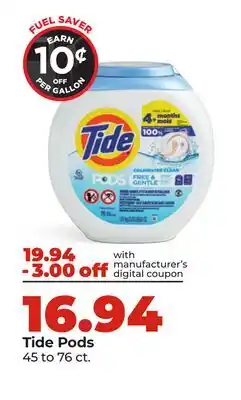 Hy-Vee Tide Pods offer