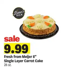 Meijer Fresh from Meijer 8 Single Layer Carrot Cake offer