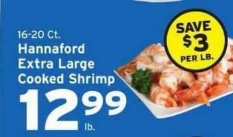 Hannaford Hannaford Extra Large Cooked Shrimp offer