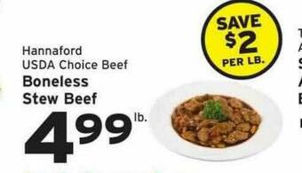 Hannaford Hannaford Usda Choice Beef Boneless Stew Beef offer