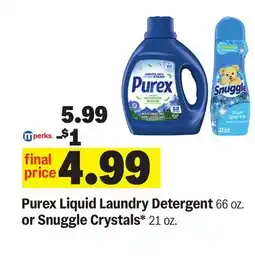 Meijer Purex Liquid Laundry Detergent 66 oz. or Snuggle Crystals* 21 oz offer