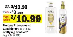 Meijer Pantene Shampoos or Conditioners 16-17.9 oz. or Styling Products offer