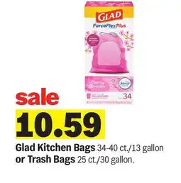 Meijer Glad Kitchen Bags 34-40 ct./13 gallon or Trash Bags 25 ct./30 gallon offer