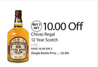 Publix Chivas Regal 12 Year Scotch offer