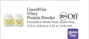 Publix Greenwise Whey Protein Powder offer