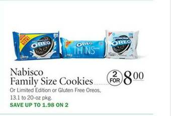 Publix Nabisco Family Size Cookies offer