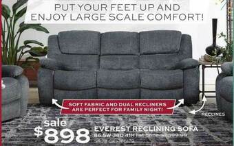 Slumberland Furniture Everest Reclining Sofa offer