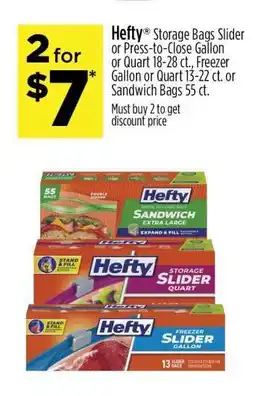 Dollar General Hefty Storage Bags offer