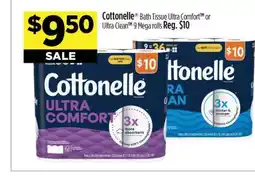 Dollar General Cottonelle Bath Tissue Ultra Comfort or Ultra Clean 9 Mega rolls offer
