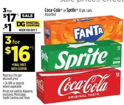 Dollar General Coca-Cola or Sprite offer