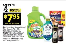 Dollar General Gain Liquid Fabric Softener offer