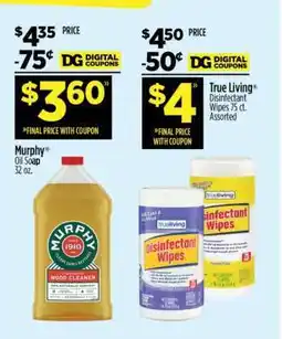Dollar General True Living Disinfectant Wipes offer