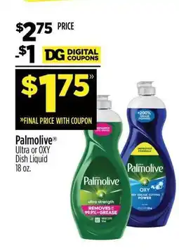 Dollar General Palmolive Ultra or OXY Dish Liquid 18 oz offer