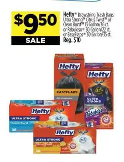 Dollar General Hefty Drawstring Trash Bags offer