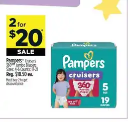 Dollar General Pampers Cruisers 360 Jumbo Diapers offer