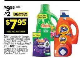Dollar General Gain or Tide Liquid Laundry Detergent offer