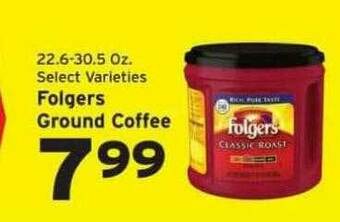 Hannaford Folgers Ground Coffee offer