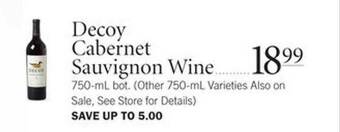 Publix Decoy Cabernet Sauvignon Wine offer