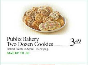 Publix Publix Bakery Two Dozen Cookies offer