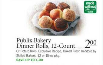 Publix Publix Bakery Dinner Rolls 12-count offer