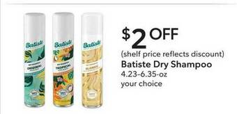 Publix Batiste Dry Shampoo offer