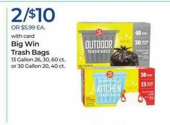 Rite Aid Big Win Trash Bags offer