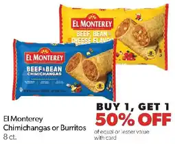 Family Fresh Market El Monterey Chimichangas or Burritos offer