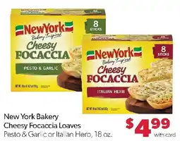 Family Fresh Market New York Bakery Cheesy Focaccia Loaves offer
