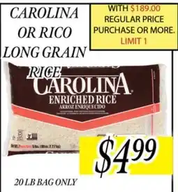 Fine Fare Carolina or Rico long grain rice offer