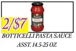 Fine Fare Botticelli pasta sauce offer
